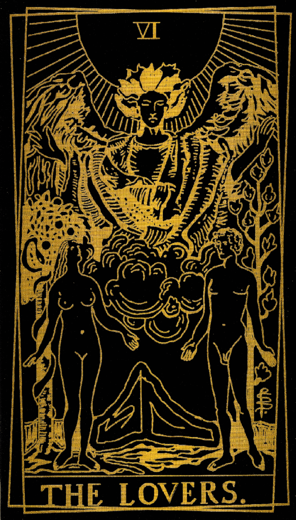 Lovers-RWS-Black-Tarot